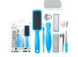 Inf Set Pedicure Da 10 Pezzi Per La Cura Dei Piedi Blu