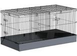 Gabbia, Design Spazioso, Struttura Robusta, Facile Accessibilità, Nero, 121X61X61 Cm