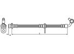 Tubo Freno 406Mm Metzger Per Honda CR-V Iii