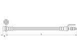 Tubo Freno Anteriore 365Mm Metzger Per Ford Transit V363