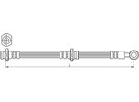 Tubo Freno 573Mm Metzger Per Outlander I