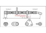Tubo Freno 645Mm Metzger Per Honda Civic Iv
