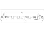 Tubo Freno Anteriore Sinistro 401Mm Metzger Per Ford Transit Courier