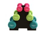Proiron PRKNDS12K Set Di Pesi Per Manubri, 6 Pezzi (2 X 1 Kg, 2 X 2 Kg, 2 X 3 Kg), 12 Kg, Multicolore, Neoprene