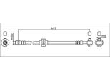 Tubo Freno Anteriore Sinistro 445Mm Metzger Per Opel Zafira Tourer
