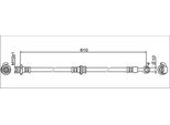 Tubo Freno Anteriore Destro 610Mm Metzger Per Nissan Micra V