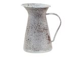 Caraffa Decorativa Clayre & Eef 12X12X20 Cm Grigio Bianco Metallo
