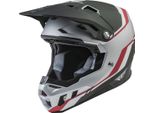 Fly Racing Formula Cc Driver Motocross Helm, Silber/Rot/Weiß, Xs (53/54)