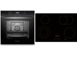 Forno Piano Cottura Nero Vetroceramica 77Cm Da Incasso Autosufficiente Senza Cornice Respekta