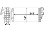 Scambiatore Di Calore Interno 100Mm Mahle Per CitroËN C4 Picasso I
