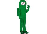 Costume Di Carnevale Da Astronauta Avventura Viaggio Spazio Eroe Gioco Azione Carnevale Esperienza Galassia Figura Escursione Astronauta Casco Spacetrip, Taglia: 110/116 Colore: Verde