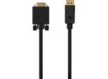 Cavo Convertitore Aisens A125-0552/ Displayport Maschio - Vga Maschio/ Fino A 5W/ 2300Mbps/ 1M/ Nero