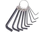 Set Di Chiavi Strend Pro HK0041, 9 Pezzi, 1,5-10 Mm, Imbus, Esagonali, A Bussola