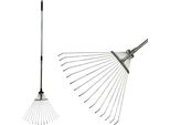 Rastrello Per Foglie Strend Pro R120, A Ventaglio, Telescopico, Manico In Metallo