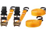 Cinghia Di Fissaggio Strend Pro, A Cricchetto, 25 Mm, L-4,5 M, Max. 500 Kg, Conf. 2 Pz
