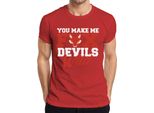 Mi Fai Impazzire Fuchs Teufels Wild Bavarian Saying Maglietta Da Uomo, Rosso, Xxl