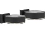 Lampada Strend Pro Per Parete/Recinzione, Smd Led, Solare, Conf. 2 Pz., 14X12X5,5 Cm