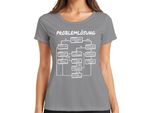 Problem Solving Flowchart Funny Process Developer It Support Ladies T-Shirt, Grey, Xxl