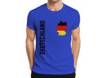 Maglietta Da Uomo Germany Flag Football Fan De Shirt World Cup, Blu, S