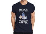 Maglietta Da Uomo Early Bird Doesn't Drink My Coffee Coffee Lover Office Humour, Navy, M