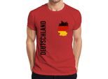 Maglietta Da Uomo Germany Flag Football Fan De Shirt World Cup, Rosso, S