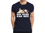 Non Devo Fare Niente Carino Carlino Che Dice Cane Amore Carlino Fan Regalo Maglietta Da Uomo, Navy, M