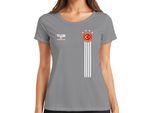 Maglietta Da Donna Della Coppa Del Mondo Di Calcio Della Turchia Maglietta Da Donna Della Coppa Del Mondo Di Calcio Della Turchia, Grigio, 3XL