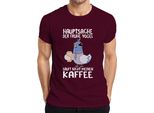 Maglietta Da Uomo Early Bird Doesn't Drink My Coffee Coffee Lover Office Humour, Borgogna, Xxl