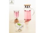 Caraffa In Vetro Borosilicato Wilmax Con Coperchio In Bambù, 1000 Ml - WL-888207/A
