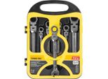 Set Di Chiavi Strend Pro CSS819, 7 Pezzi, Combinate A Cricchetto Con Snodo, 8-19 Mm