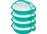 Portapranzo Magichome, Rotondo, 4 Pezzi, Colorato, 4X 1000 Ml, 22,4X20,5X29,5 Cm