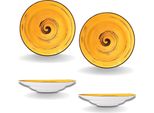 Wilmax Piatto Fondo In Porcellana 350 Ml, Giallo, Ø 25,5 Cm WL-669427/A2