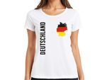 Maglietta Da Donna Della Coppa Del Mondo Di Calcio Con Bandiera Della Germania, Bianca, 3XL