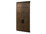 MASSIVMOEBEL24 | Wandgarderobe Mango 100X8X190 Braun Lackiert Railway #4008