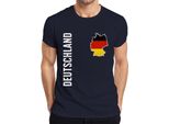 Maglietta Germania Bandiera Coppa Del Mondo 2026 Uomo, Navy, 3XL