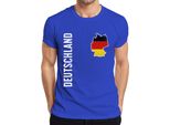 Maglietta Germania Bandiera Calcio Coppa Del Mondo 2026 Uomo, Blu, Xl