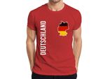 Maglietta Germania Bandiera Coppa Del Mondo 2026 Uomo, Rosso, Xl