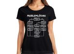 Problem Solving Flowchart Funny Process Developer It Support Ladies T-Shirt, Nero, Xxl