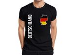 Maglietta Germania Bandiera Calcio Coppa Del Mondo 2026 Uomo, Nero, 3XL