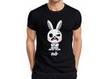 Maglietta Da Uomo Coniglietto Carino Carino Cartone Animato Regalo Pasqua, Nero, 3XL