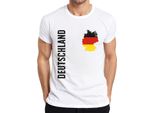 Maglietta Da Uomo Germany Flag Football Fan De Shirt World Cup, Bianco, M