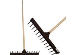 Rastrello Per Fieno Dkp, 13 Denti, In Plastica, Per Foglie, Manico In Legno