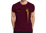 Germania Personalizzata Con Nome E Numero Desiderati Tifoso Della Squadra Di Calcio Aquila Coppa Del Mondo Campione Del Mondo Maglietta Da Uomo, Borgogna, Xl