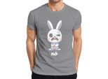 T-Shirt Da Uomo Coniglietto Carino Carino Cartone Animato Regalo Pasqua, Grigio, L