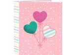 Raccoglitore Ad Anelli Blackfit8 Globitos Pink A4 27 X 33 X 6 Cm