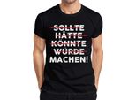 Avrei Dovuto Fare Il Detto Motivazionale, Maglietta Da Uomo Vintage Grunge, Nero, 3XL