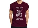 Professionalmente Volevo Lavorare Con Le Persone Maglietta Da Uomo Grim Reaper Humour Dark, Borgogna, M