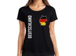 Maglietta Da Donna Germany Flag Football World Cup 2026, Nero, L