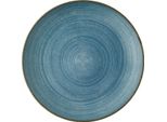 Churchill Stonecast Raw Teal Teller Flach, Coup, ø: 260 Mm