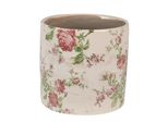 Vaso Da Fiori Clayre & Eef Ø 14X13 Cm Fiori In Ceramica Rosa Beige